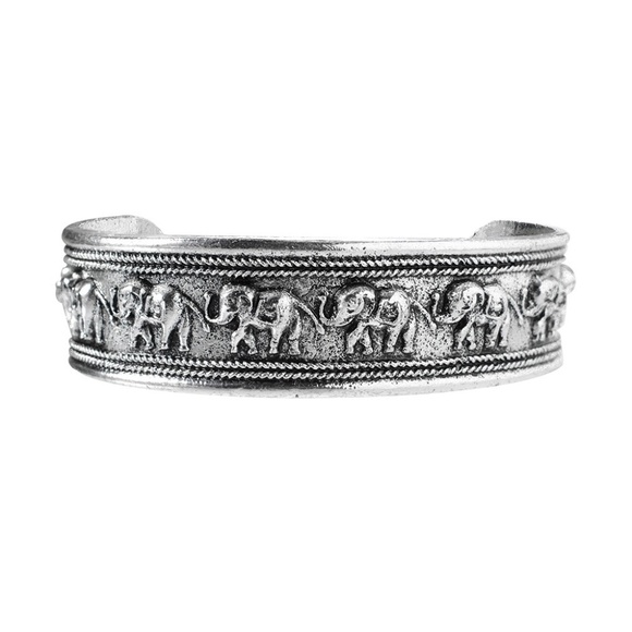 **SORREL* 5-Pc Anti-Silver Elephant Bracelet Set - Picture 5 of 6